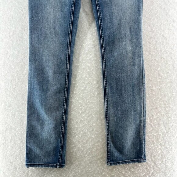 Volcom Jeans Womens Size 3/26 Stix Skinny Low Rise Light Washed Denim Blue - Picture 4 of 12